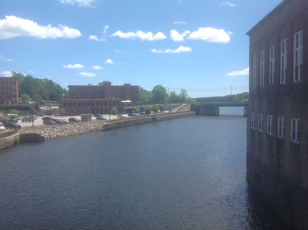 Down river from new foot bridge